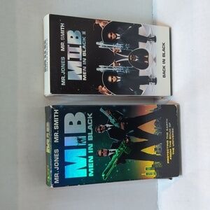 Amblin Columbia Men In Black 1 & 2 VHS Sci Fi Movie Tapes